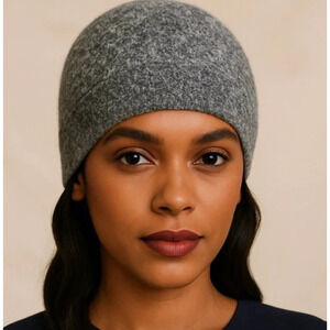 NWT Barefoot Dreams CozyChic Lite Confetti Beanie Smokey Green Fog Gray OS